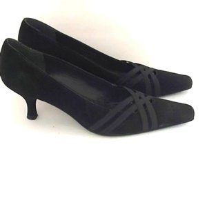 STUART WEITZMAN | Women's Suede Heels Black Size 7.5